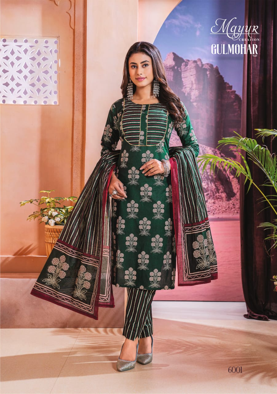 Gulmohar Vol 6 By Mayur Cotton Printed Dress Material Wholesale Online
